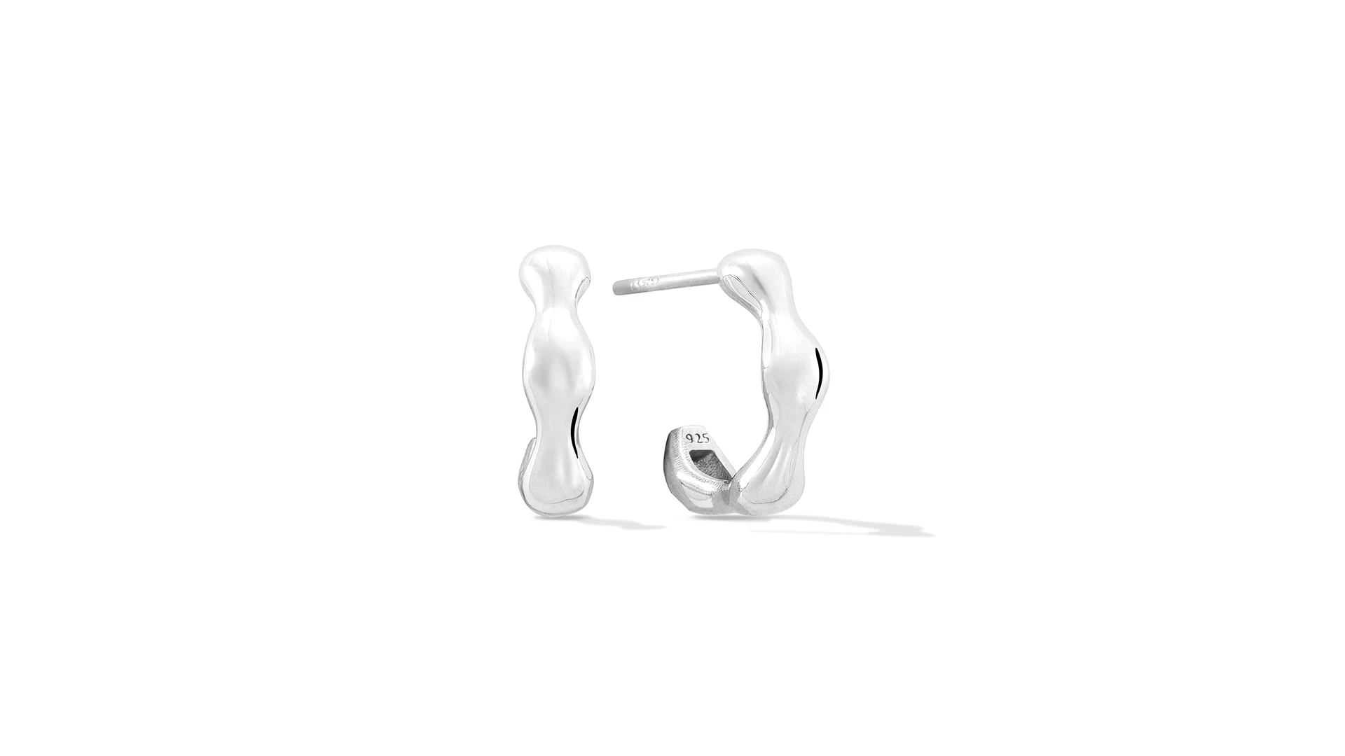 E-0005-W Lina Earrings – Fluid Form - Image 1