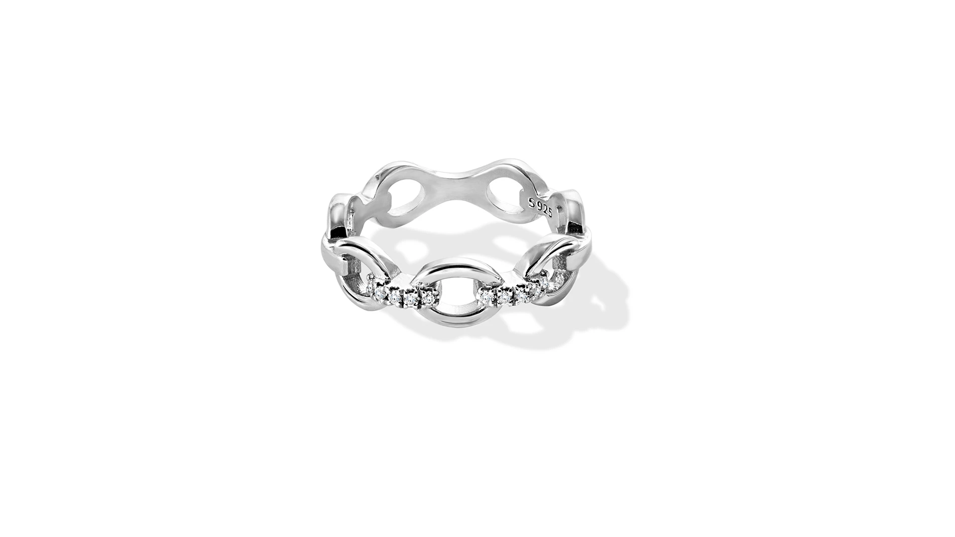 R-0011-W Kora Ring – Linked Form - Image 1